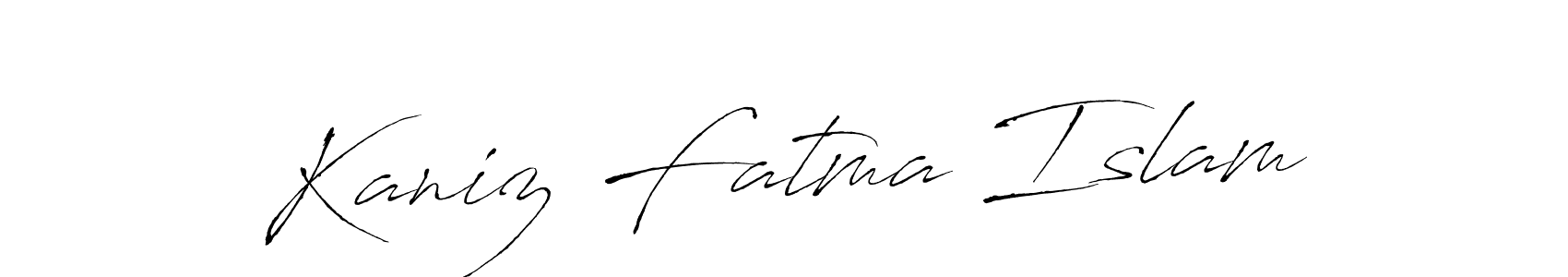 Make a beautiful signature design for name Kaniz Fatma Islam. With this signature (Antro_Vectra) style, you can create a handwritten signature for free. Kaniz Fatma Islam signature style 6 images and pictures png