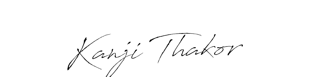 How to make Kanji Thakor name signature. Use Antro_Vectra style for creating short signs online. This is the latest handwritten sign. Kanji Thakor signature style 6 images and pictures png