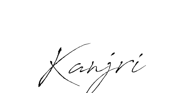 Design your own signature with our free online signature maker. With this signature software, you can create a handwritten (Antro_Vectra) signature for name Kanjri. Kanjri signature style 6 images and pictures png