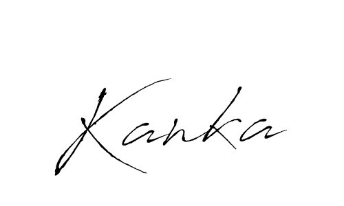 Make a beautiful signature design for name Kanka. With this signature (Antro_Vectra) style, you can create a handwritten signature for free. Kanka signature style 6 images and pictures png