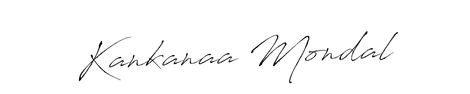 Antro_Vectra is a professional signature style that is perfect for those who want to add a touch of class to their signature. It is also a great choice for those who want to make their signature more unique. Get Kankanaa Mondal name to fancy signature for free. Kankanaa Mondal signature style 6 images and pictures png