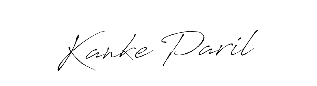 Make a beautiful signature design for name Kanke Paril. With this signature (Antro_Vectra) style, you can create a handwritten signature for free. Kanke Paril signature style 6 images and pictures png