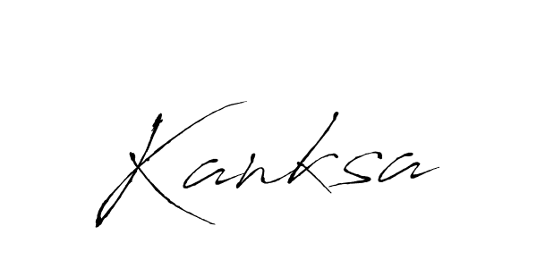 Make a beautiful signature design for name Kanksa. With this signature (Antro_Vectra) style, you can create a handwritten signature for free. Kanksa signature style 6 images and pictures png