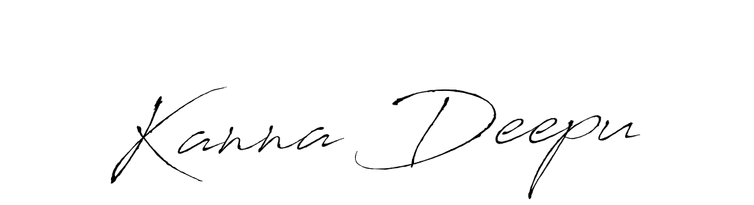 You should practise on your own different ways (Antro_Vectra) to write your name (Kanna Deepu) in signature. don't let someone else do it for you. Kanna Deepu signature style 6 images and pictures png