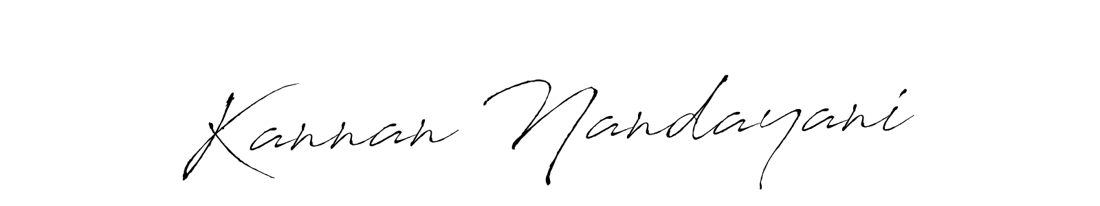 Make a beautiful signature design for name Kannan Nandayani. With this signature (Antro_Vectra) style, you can create a handwritten signature for free. Kannan Nandayani signature style 6 images and pictures png