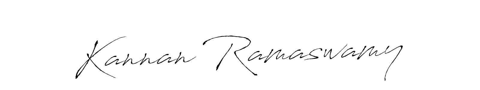 Design your own signature with our free online signature maker. With this signature software, you can create a handwritten (Antro_Vectra) signature for name Kannan Ramaswamy. Kannan Ramaswamy signature style 6 images and pictures png