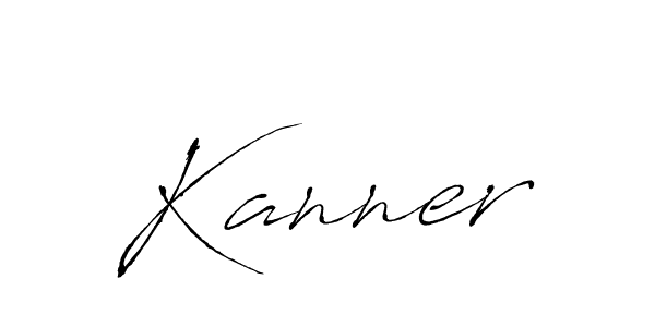 Make a beautiful signature design for name Kanner. With this signature (Antro_Vectra) style, you can create a handwritten signature for free. Kanner signature style 6 images and pictures png