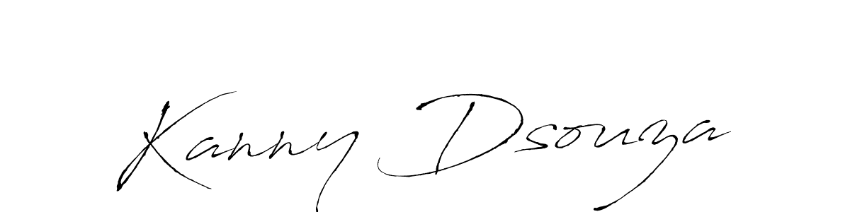 Create a beautiful signature design for name Kanny Dsouza. With this signature (Antro_Vectra) fonts, you can make a handwritten signature for free. Kanny Dsouza signature style 6 images and pictures png