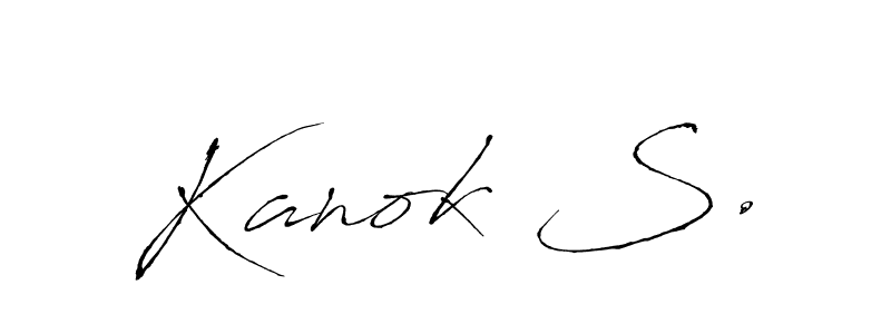 Design your own signature with our free online signature maker. With this signature software, you can create a handwritten (Antro_Vectra) signature for name Kanok S.. Kanok S. signature style 6 images and pictures png