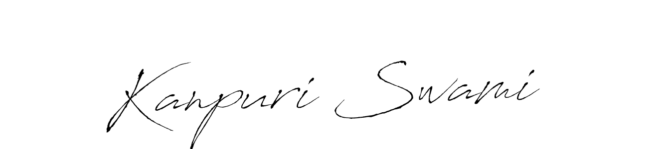 Make a beautiful signature design for name Kanpuri Swami. With this signature (Antro_Vectra) style, you can create a handwritten signature for free. Kanpuri Swami signature style 6 images and pictures png
