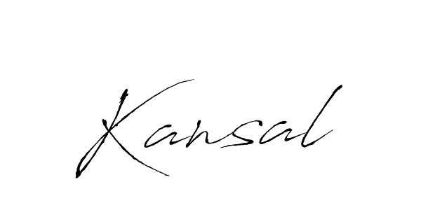 Use a signature maker to create a handwritten signature online. With this signature software, you can design (Antro_Vectra) your own signature for name Kansal. Kansal signature style 6 images and pictures png