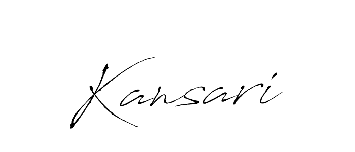 Use a signature maker to create a handwritten signature online. With this signature software, you can design (Antro_Vectra) your own signature for name Kansari. Kansari signature style 6 images and pictures png