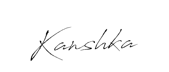 Also we have Kanshka name is the best signature style. Create professional handwritten signature collection using Antro_Vectra autograph style. Kanshka signature style 6 images and pictures png