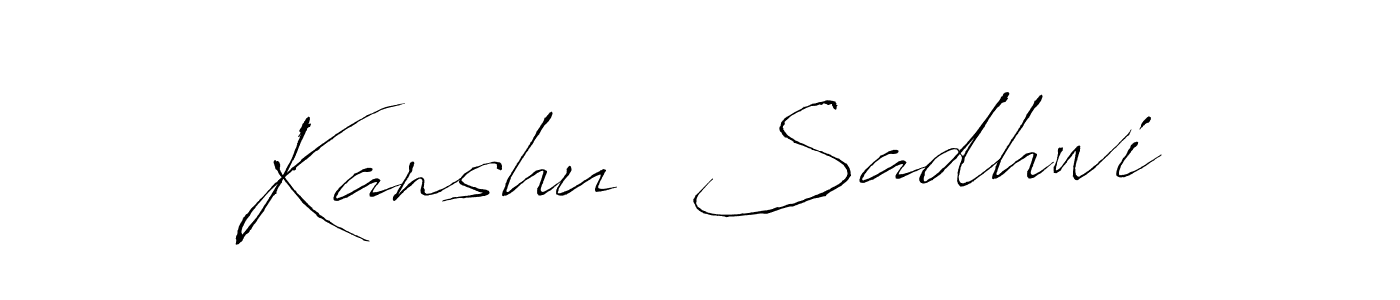 Design your own signature with our free online signature maker. With this signature software, you can create a handwritten (Antro_Vectra) signature for name Kanshu  Sadhwi. Kanshu  Sadhwi signature style 6 images and pictures png