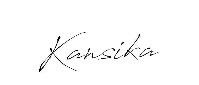 You should practise on your own different ways (Antro_Vectra) to write your name (Kansika) in signature. don't let someone else do it for you. Kansika signature style 6 images and pictures png