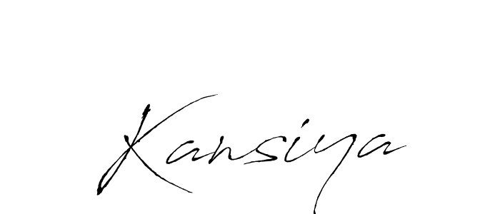 Use a signature maker to create a handwritten signature online. With this signature software, you can design (Antro_Vectra) your own signature for name Kansiya. Kansiya signature style 6 images and pictures png