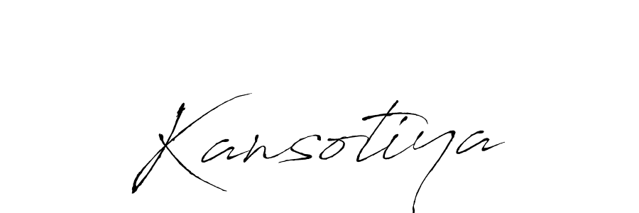 Use a signature maker to create a handwritten signature online. With this signature software, you can design (Antro_Vectra) your own signature for name Kansotiya. Kansotiya signature style 6 images and pictures png