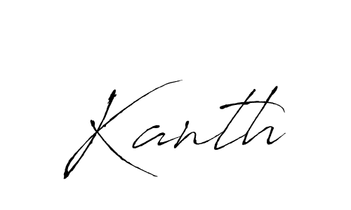 How to make Kanth name signature. Use Antro_Vectra style for creating short signs online. This is the latest handwritten sign. Kanth signature style 6 images and pictures png