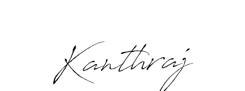 How to make Kanthraj name signature. Use Antro_Vectra style for creating short signs online. This is the latest handwritten sign. Kanthraj signature style 6 images and pictures png