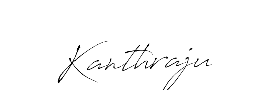 How to make Kanthraju signature? Antro_Vectra is a professional autograph style. Create handwritten signature for Kanthraju name. Kanthraju signature style 6 images and pictures png