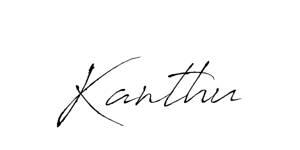 Make a beautiful signature design for name Kanthu. With this signature (Antro_Vectra) style, you can create a handwritten signature for free. Kanthu signature style 6 images and pictures png