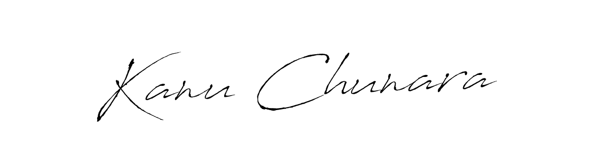 How to make Kanu Chunara signature? Antro_Vectra is a professional autograph style. Create handwritten signature for Kanu Chunara name. Kanu Chunara signature style 6 images and pictures png
