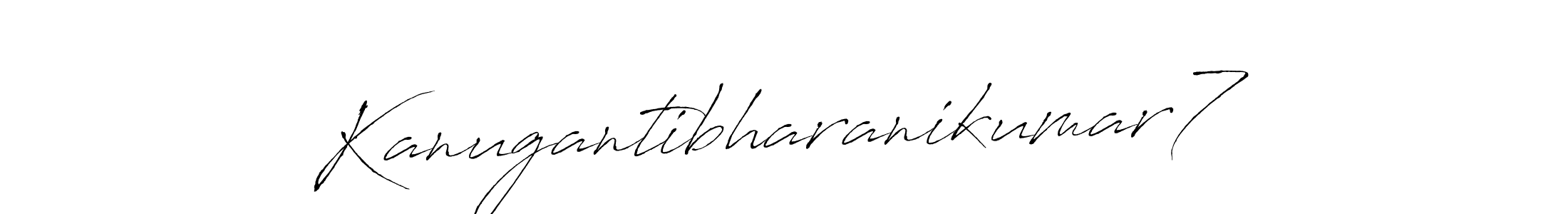 The best way (Antro_Vectra) to make a short signature is to pick only two or three words in your name. The name Kanugantibharanikumar7 include a total of six letters. For converting this name. Kanugantibharanikumar7 signature style 6 images and pictures png