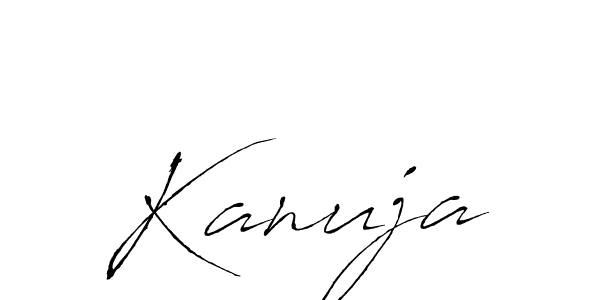 Make a beautiful signature design for name Kanuja. With this signature (Antro_Vectra) style, you can create a handwritten signature for free. Kanuja signature style 6 images and pictures png