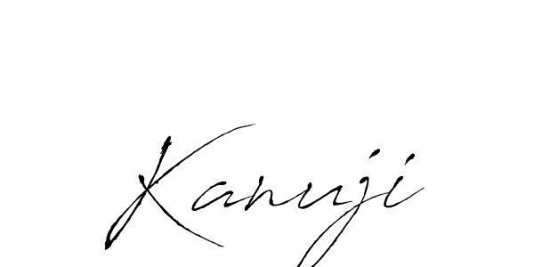 Make a beautiful signature design for name Kanuji. With this signature (Antro_Vectra) style, you can create a handwritten signature for free. Kanuji signature style 6 images and pictures png