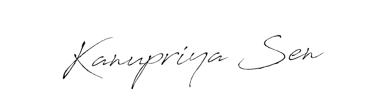 if you are searching for the best signature style for your name Kanupriya Sen. so please give up your signature search. here we have designed multiple signature styles  using Antro_Vectra. Kanupriya Sen signature style 6 images and pictures png