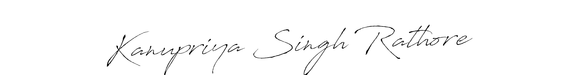 Make a beautiful signature design for name Kanupriya Singh Rathore. With this signature (Antro_Vectra) style, you can create a handwritten signature for free. Kanupriya Singh Rathore signature style 6 images and pictures png