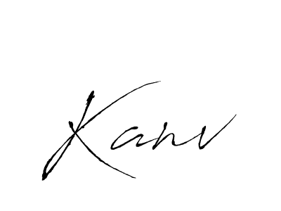 How to make Kanv signature? Antro_Vectra is a professional autograph style. Create handwritten signature for Kanv name. Kanv signature style 6 images and pictures png