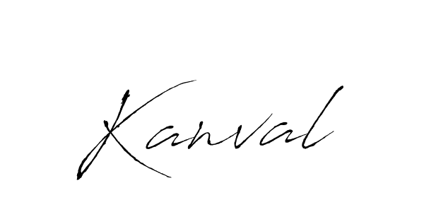Design your own signature with our free online signature maker. With this signature software, you can create a handwritten (Antro_Vectra) signature for name Kanval. Kanval signature style 6 images and pictures png