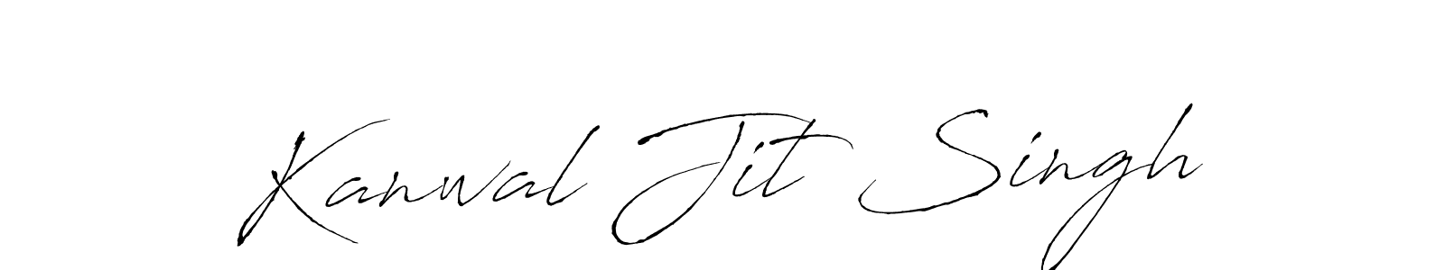 How to make Kanwal Jit Singh name signature. Use Antro_Vectra style for creating short signs online. This is the latest handwritten sign. Kanwal Jit Singh signature style 6 images and pictures png