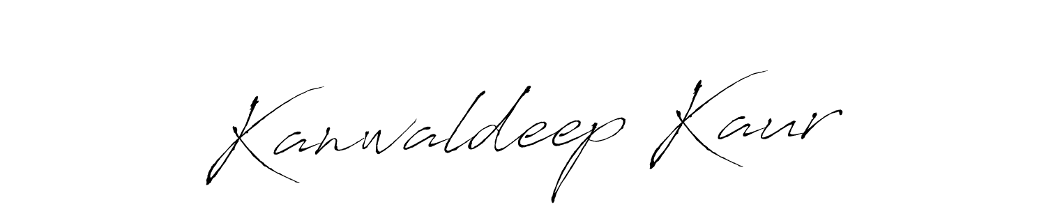 Create a beautiful signature design for name Kanwaldeep Kaur. With this signature (Antro_Vectra) fonts, you can make a handwritten signature for free. Kanwaldeep Kaur signature style 6 images and pictures png