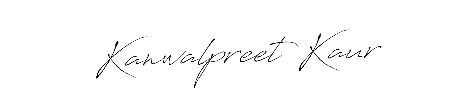 Make a beautiful signature design for name Kanwalpreet Kaur. With this signature (Antro_Vectra) style, you can create a handwritten signature for free. Kanwalpreet Kaur signature style 6 images and pictures png