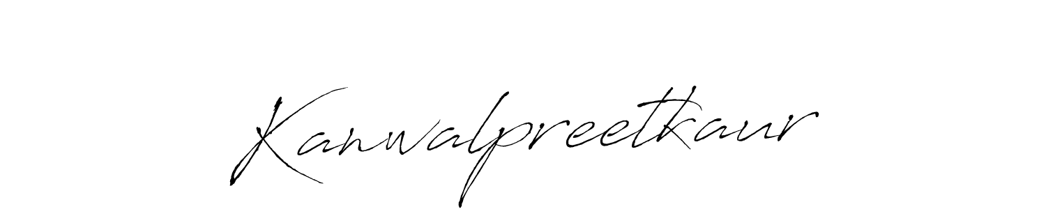 How to make Kanwalpreetkaur signature? Antro_Vectra is a professional autograph style. Create handwritten signature for Kanwalpreetkaur name. Kanwalpreetkaur signature style 6 images and pictures png