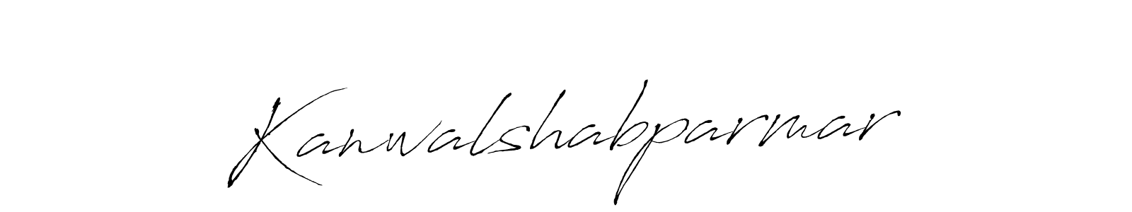 How to make Kanwalshabparmar signature? Antro_Vectra is a professional autograph style. Create handwritten signature for Kanwalshabparmar name. Kanwalshabparmar signature style 6 images and pictures png