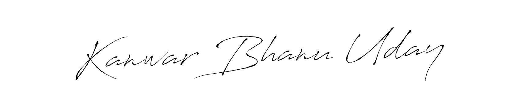 Use a signature maker to create a handwritten signature online. With this signature software, you can design (Antro_Vectra) your own signature for name Kanwar Bhanu Uday. Kanwar Bhanu Uday signature style 6 images and pictures png