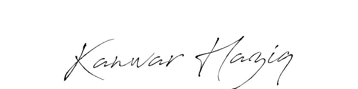 The best way (Antro_Vectra) to make a short signature is to pick only two or three words in your name. The name Kanwar Haziq include a total of six letters. For converting this name. Kanwar Haziq signature style 6 images and pictures png