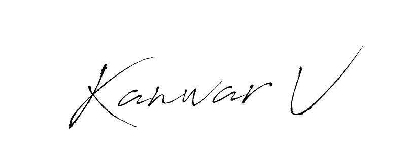 if you are searching for the best signature style for your name Kanwar V. so please give up your signature search. here we have designed multiple signature styles  using Antro_Vectra. Kanwar V signature style 6 images and pictures png
