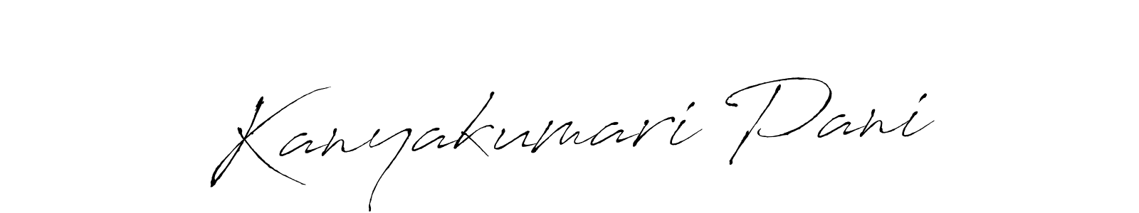 You should practise on your own different ways (Antro_Vectra) to write your name (Kanyakumari Pani) in signature. don't let someone else do it for you. Kanyakumari Pani signature style 6 images and pictures png
