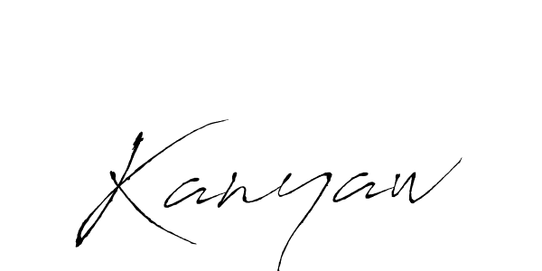How to make Kanyaw signature? Antro_Vectra is a professional autograph style. Create handwritten signature for Kanyaw name. Kanyaw signature style 6 images and pictures png