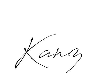 Make a beautiful signature design for name Kanz. With this signature (Antro_Vectra) style, you can create a handwritten signature for free. Kanz signature style 6 images and pictures png