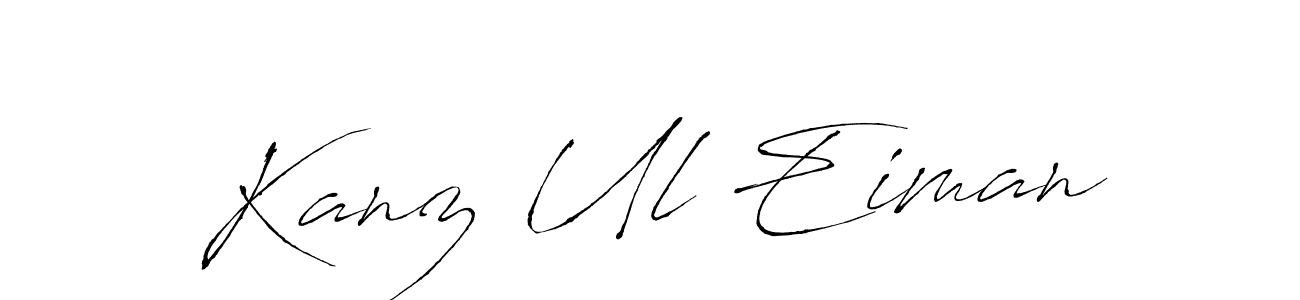 Antro_Vectra is a professional signature style that is perfect for those who want to add a touch of class to their signature. It is also a great choice for those who want to make their signature more unique. Get Kanz Ul Eiman name to fancy signature for free. Kanz Ul Eiman signature style 6 images and pictures png
