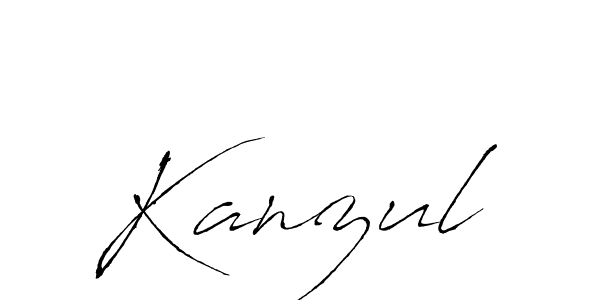 Design your own signature with our free online signature maker. With this signature software, you can create a handwritten (Antro_Vectra) signature for name Kanzul. Kanzul signature style 6 images and pictures png