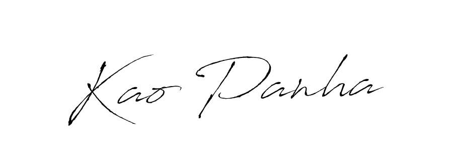 The best way (Antro_Vectra) to make a short signature is to pick only two or three words in your name. The name Kao Panha include a total of six letters. For converting this name. Kao Panha signature style 6 images and pictures png