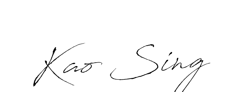 if you are searching for the best signature style for your name Kao Sing. so please give up your signature search. here we have designed multiple signature styles  using Antro_Vectra. Kao Sing signature style 6 images and pictures png