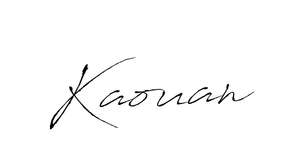Design your own signature with our free online signature maker. With this signature software, you can create a handwritten (Antro_Vectra) signature for name Kaouan. Kaouan signature style 6 images and pictures png