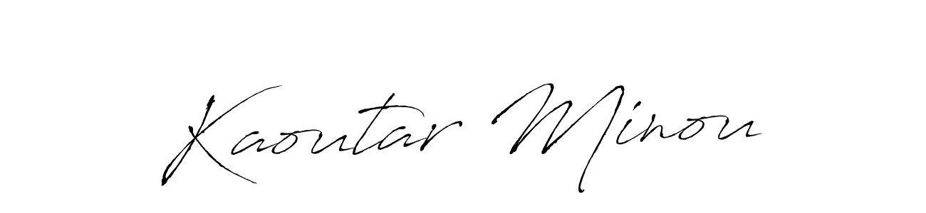 Create a beautiful signature design for name Kaoutar Minou. With this signature (Antro_Vectra) fonts, you can make a handwritten signature for free. Kaoutar Minou signature style 6 images and pictures png